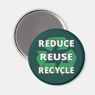 Imán Reducir la reutilización de reciclar el Día de la 
