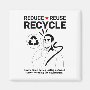 Imán Reducir, reutilizar, reciclar _ Protección ambient