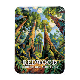 Imán Redwoods National Park California Van Gogh Custom