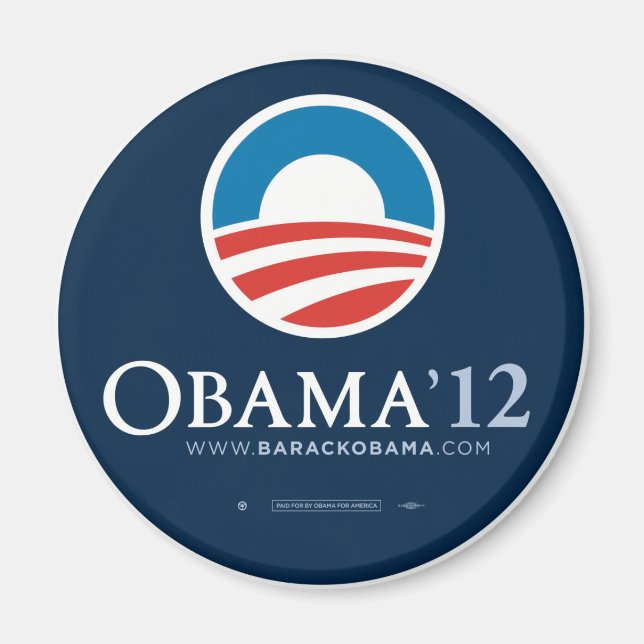 Imán Reelección del presidente Barack Obama 2012 (Frente)