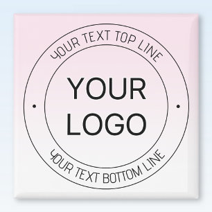 Imán Reemplazo de logotipo fácil y texto editable Pink 
