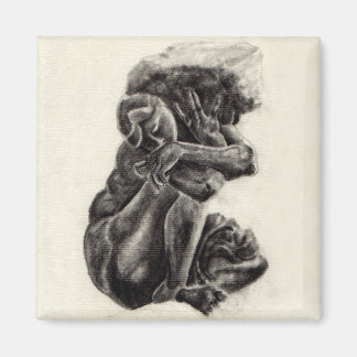 Imán Reflejo de escultura de rodin - 2" x 2"