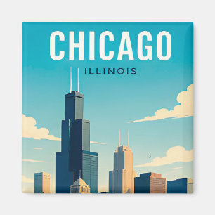 Imán Reflejos del horizonte de Chicago