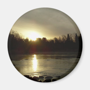Imán Reflexión de la salida del sol del río Misisipi