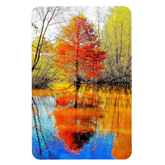 Imán Reflexión de un árbol (Vertical)