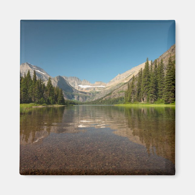 Imán Reflexión sobre la montaña de Sunset | Parque naci (Frente)