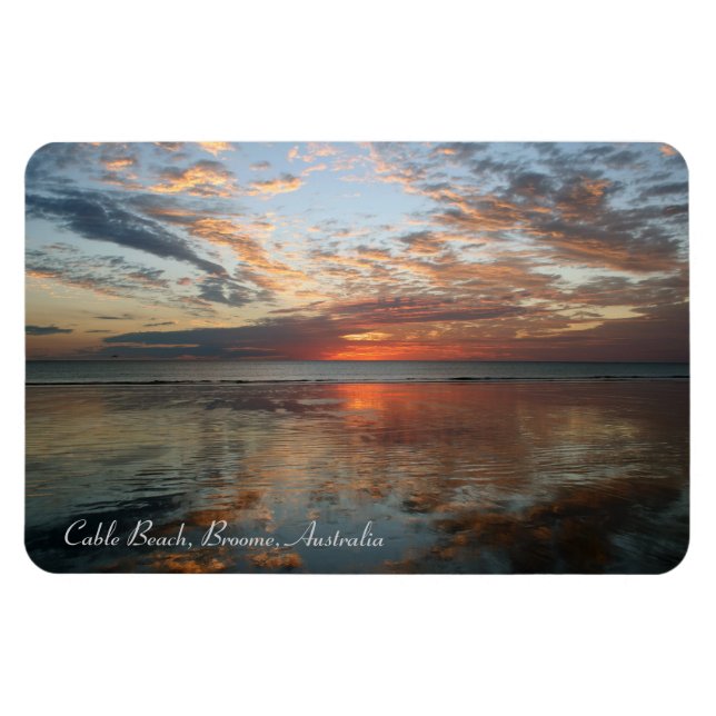 Imán Reflexión Sunset, Cable Beach, Broome - Magnet (Horizontal)