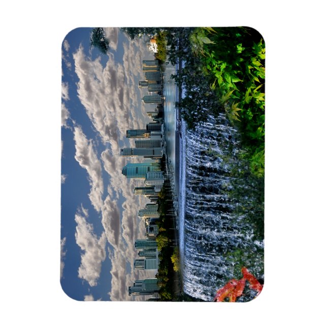 Imán REFLEXIONES DE LAS cataratas del río OZ Brisbane (Vertical)