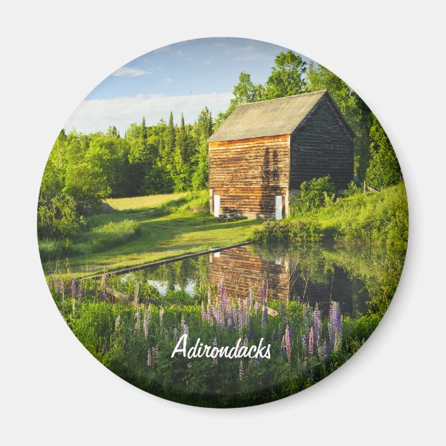 Imán Reflexiones de primavera en los Adirondacks, N.Y. (Frente)