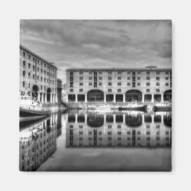 Imán Reflexiones del Liverpool de Albert Dock (Frente)