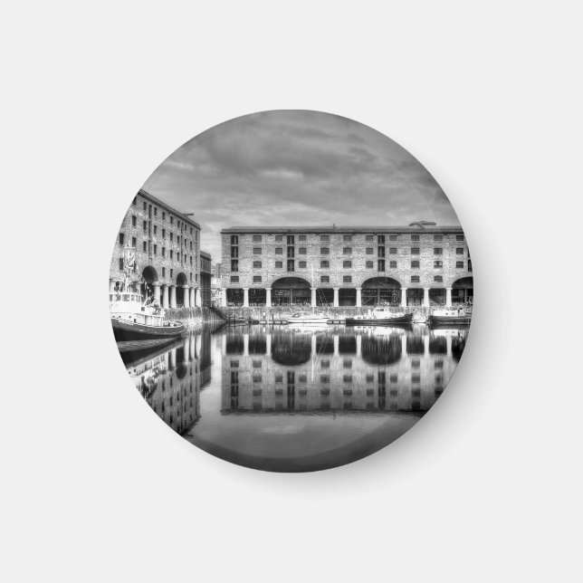Imán Reflexiones del Liverpool de Albert Dock (Frente)