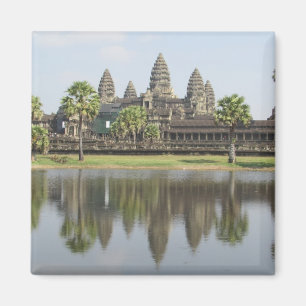 Imán reflexiones del templo de Angkor