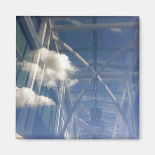 Imán reflexiones en la ventana