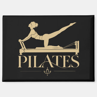Imán Reformer de Pilates beige y negro