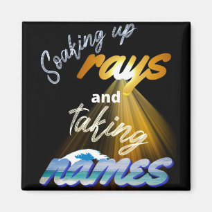 Imán Refrigeración por rayas y toma de nombres en veran