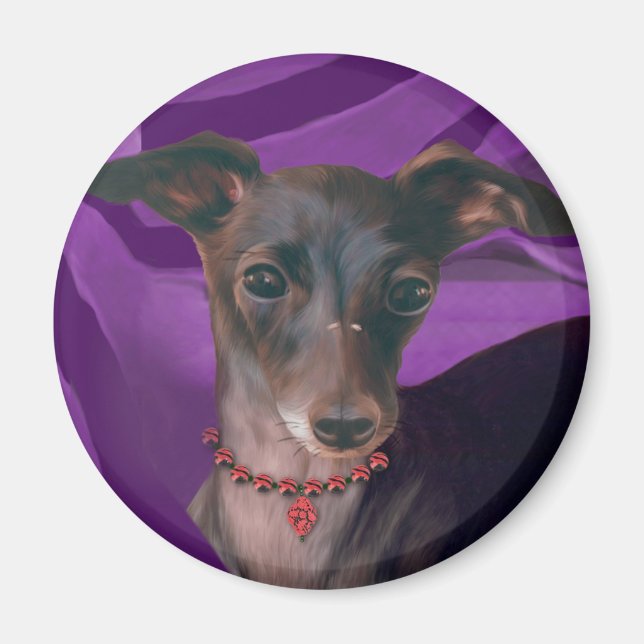 Imán Refrigerador Art Decó Greyhound Magnet (Frente)