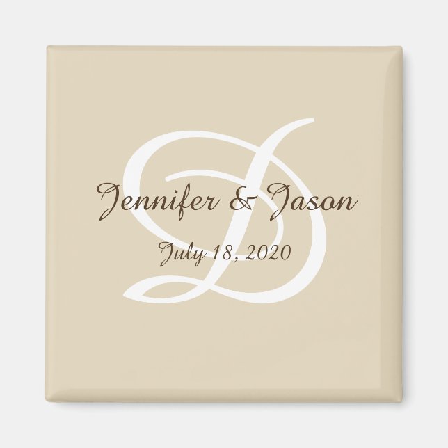 imán refrigerador boda personalizado (Frente)