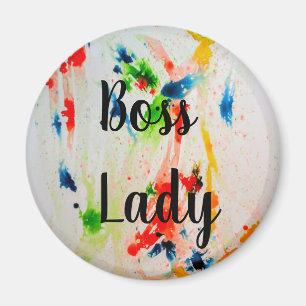 Imán refrigerador Boss Lady
