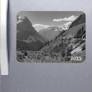 Imán Refrigerador de foto personalizada en blanco y neg