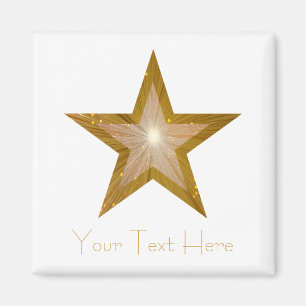 Imán Refrigerador de la estrella del oro blanco