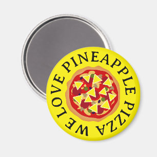 Imán Refrigerador de la pizza de piña amante