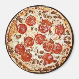 Imán Refrigerador de Pepperoni Pizza