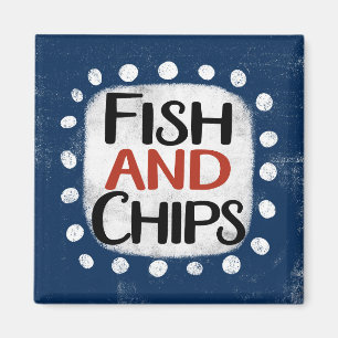 Imán Refrigerador De Pescado Y Chips