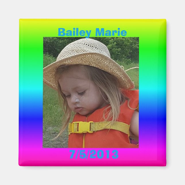 Imán Refrigerador de recuerdo de cumpleaños Imanes foto (Frente)