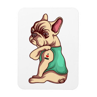 Imán Refrigerador de rostro de Bulldog francés