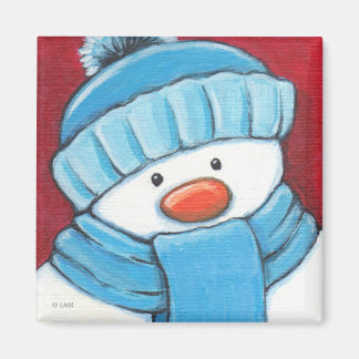 Imán Refrigerador de Snowman festivo