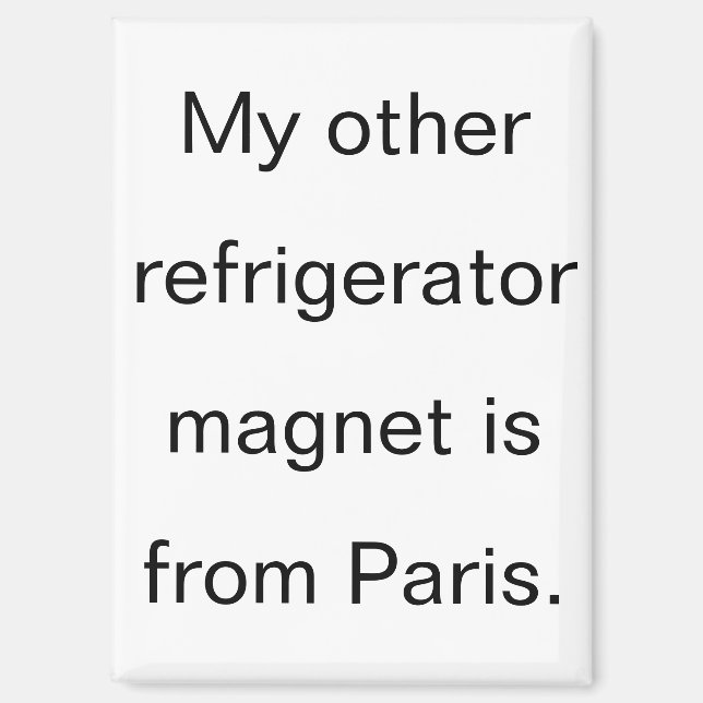 Imán Refrigerador Divertido de París (Anverso)