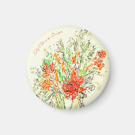 Imán Refrigerador floral imán, zazzle.