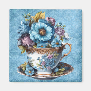Imán Refrigerador Floral Teacup Magnet