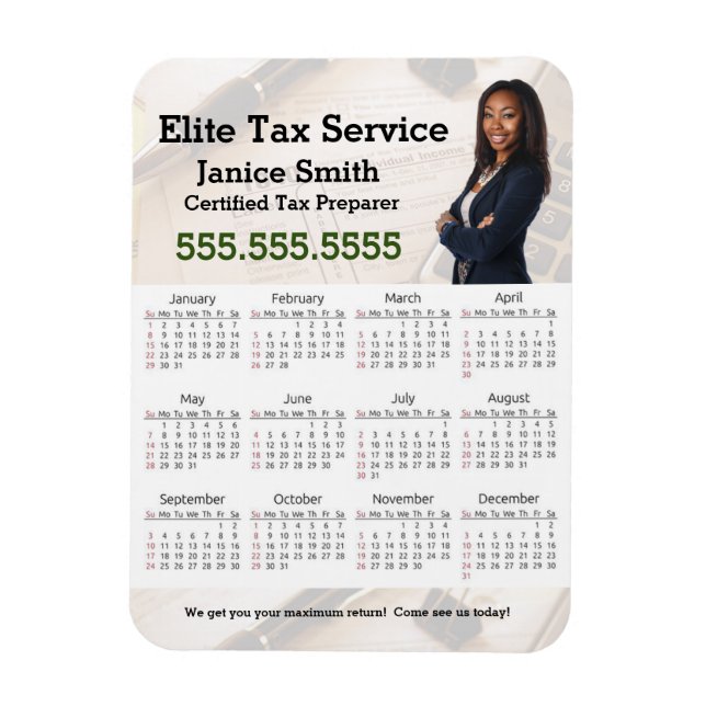 Imán Refrigerador magnate del calendario de servicios f (Vertical)