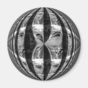 Imán Refrigerador negro cromado Orb