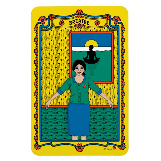 Imán Refrigerador Refrigerador Breathe_B_4x6 (Vertical)