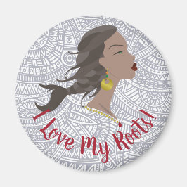 Imán Refrigeradores de textura afroamericanos