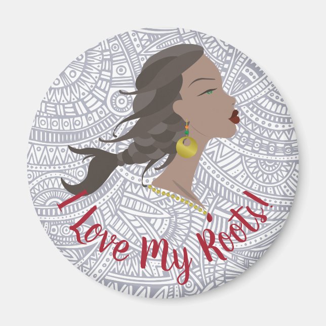 Imán Refrigeradores de textura afroamericanos (Frente)