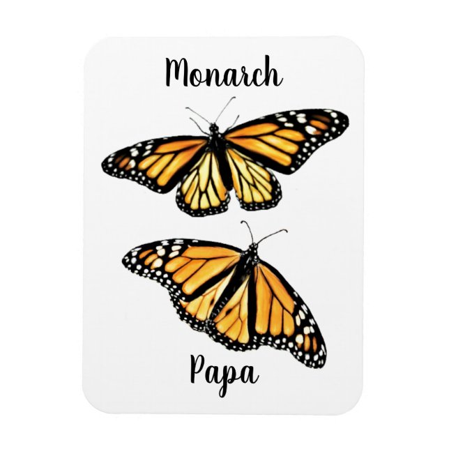 Imán Refrigerator Magnet Monarch Papa (Vertical)