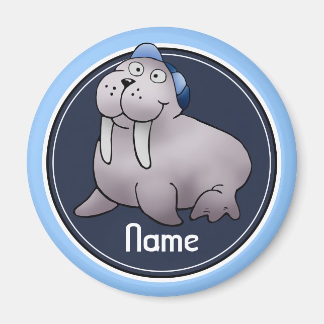 Imán Refrigerator Magnet, Name Template, Walrus (Frente)