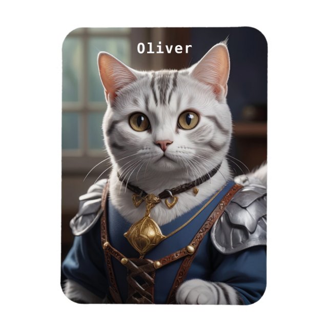 Imán Regal Knight American Shorthair Cat Majestic (Vertical)