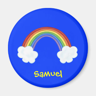 Imán Regalo con arcoiris y nubes de nombres personaliza