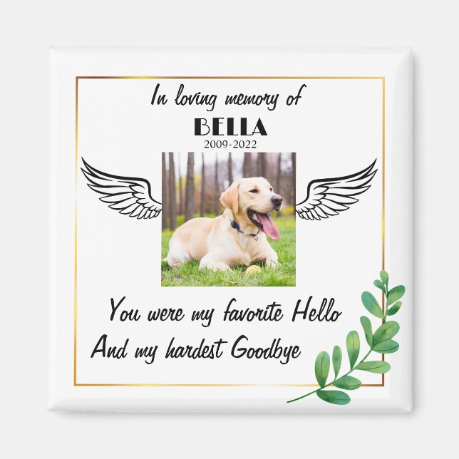 Imán Regalo conmemorativo Mascota personalizado Pérdida (Frente)