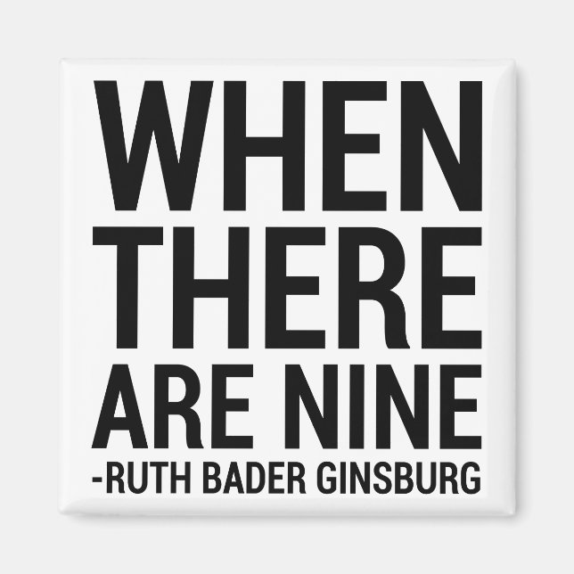 Imán Regalo de abogado, cuando hay nueve negros (Frente)