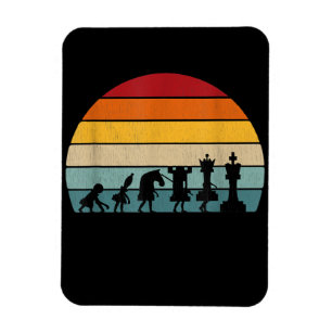 Imán Regalo De Ajedrez Retro Vintage Para Un Ajedrez