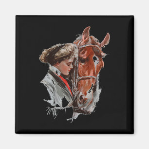Imán Regalo De Amante De Caballos Para Chicas Mujeres Q
