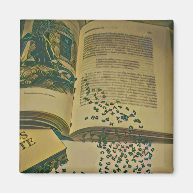 Imán Regalo de amante de la biblioteca (Frente)