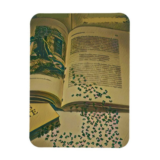 Imán Regalo de amante de la biblioteca (Vertical)