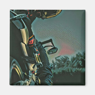 Imán regalo de amante de las carreras de motocicletas