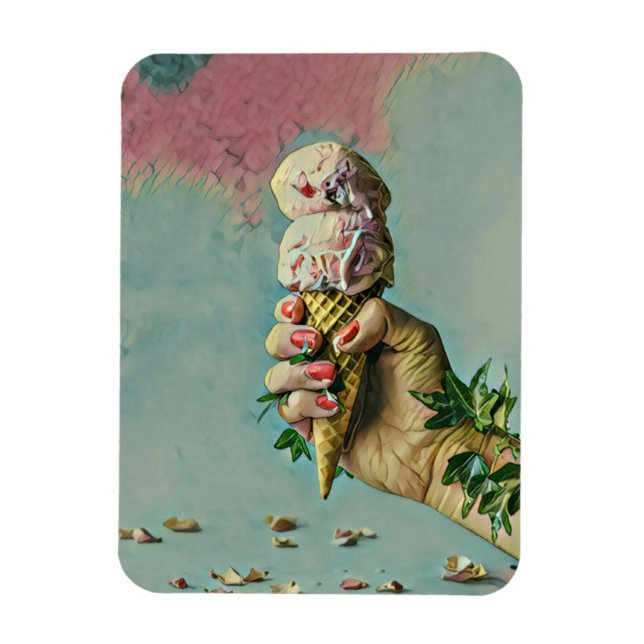 Imán Regalo de amante de los helados (Vertical)